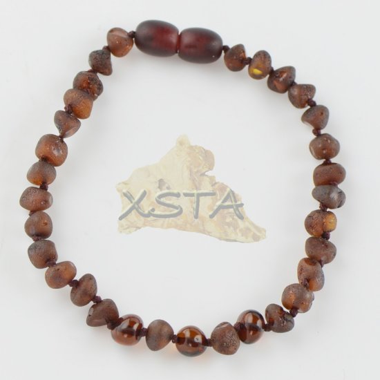 Genuine amber raw beads bracelet